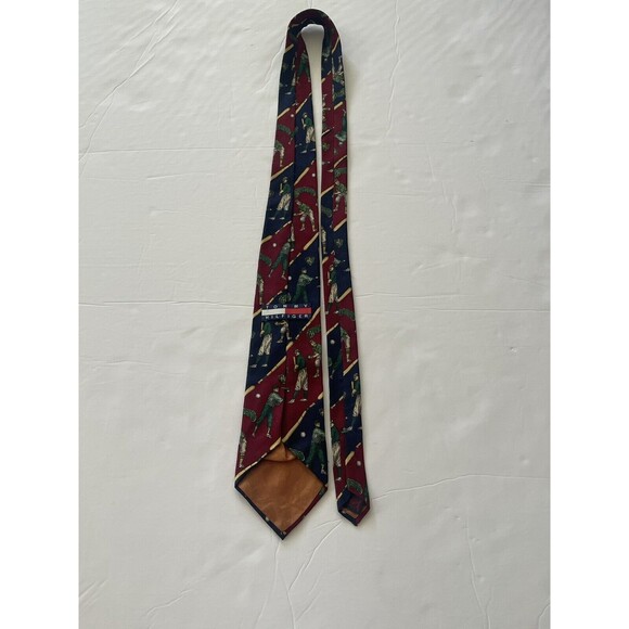 Tommy Hilfiger Silk Golf Necktie Tie Blue‎ Golfing Golfer VINTAGE 90s - Picture 5 of 7